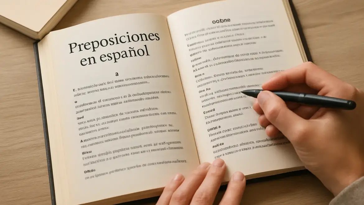 Preposiciones en español escrito